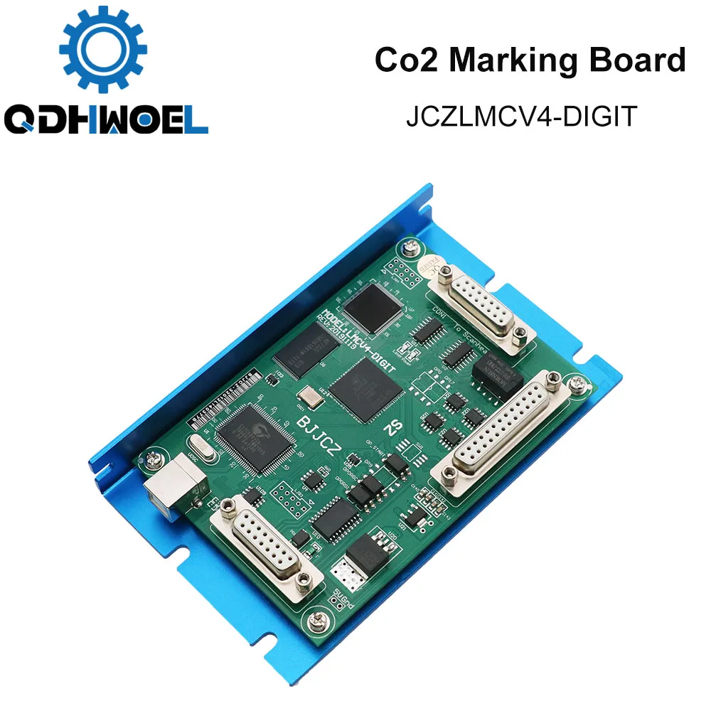 QDHWOEL  Co2 Laser Marking Controller JCZ LMCV4-DIGIT Marking Board BJJCZ EzCad for 10.6um Co2 Marking Laser Tube RF Tube