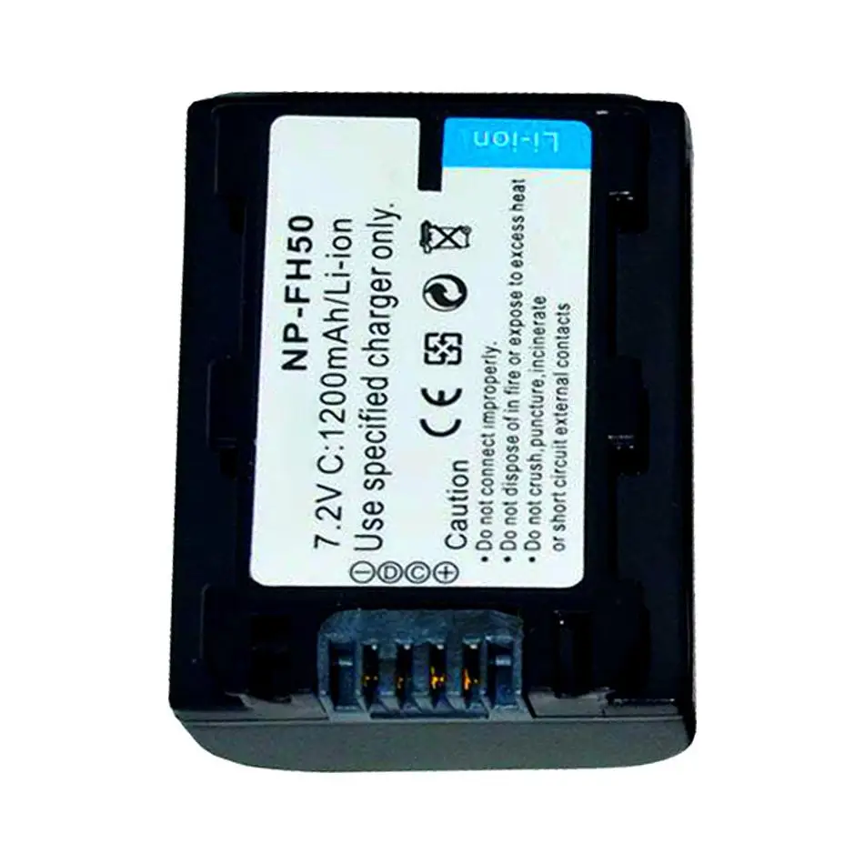 Camera Battery For Sony NP-FH30 NP-FH40 NP-FH50 NP-FH70 NP-FH100 and DSC-HX1 HX100V HX200 HX200V DSLR-A230 A290 A330 1200mAh