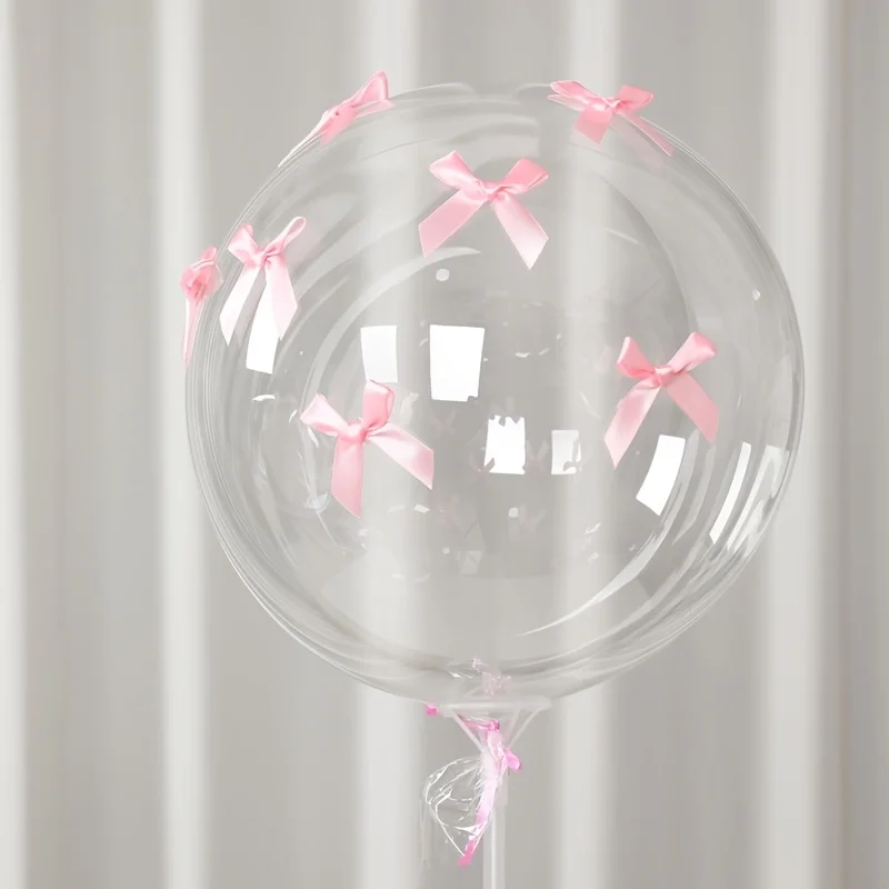 Schleife Transparent Popo Ballon Set DIY Paste Schleife für Hochzeit, Singles Party, Geburtstagsfeier, Jubiläum Duschdekoration – Detail 7