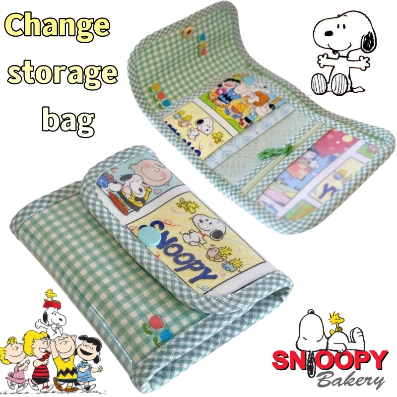 

New Snoopy Woodstock Charlie Brown Cute Creative Cartoon Coin Purse Personalized High-Value Anime Peripheral ID Storage Bag Gift