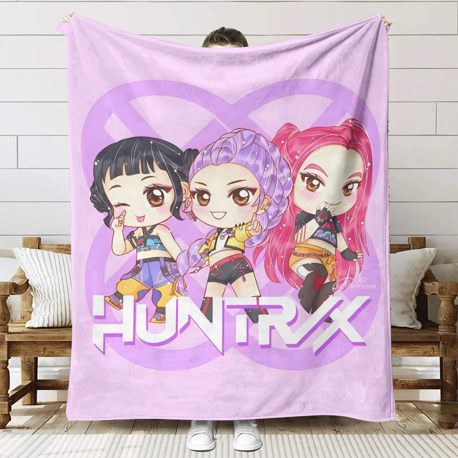 عيد الميلاد بطانية لينة الفانيلا بطانية KPOP مدرب غرفة نوم أريكة البطانيات D-الشيطان الصياد البطانيات جميع الفصول ديكورات المنزل #4