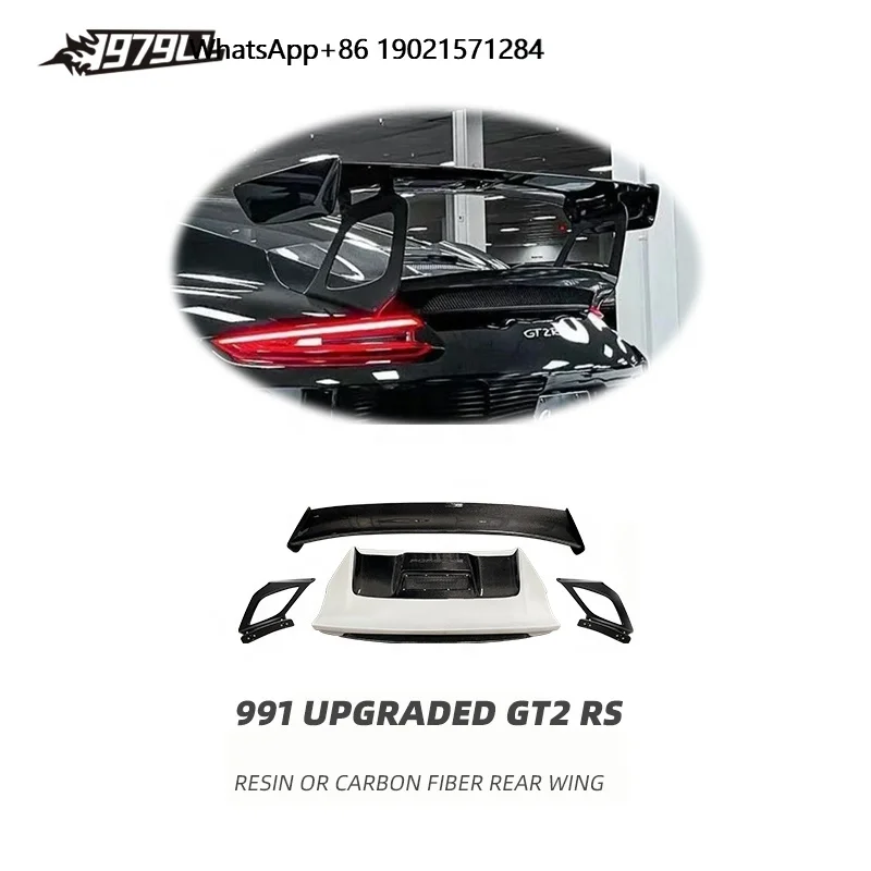 

Car Body Kit Carbon Fiber Rear Spoiler Wing 2012-2018 991 Upgraded to GT2 RS Body Kit Rear Slug Cover for Porsche 911 991