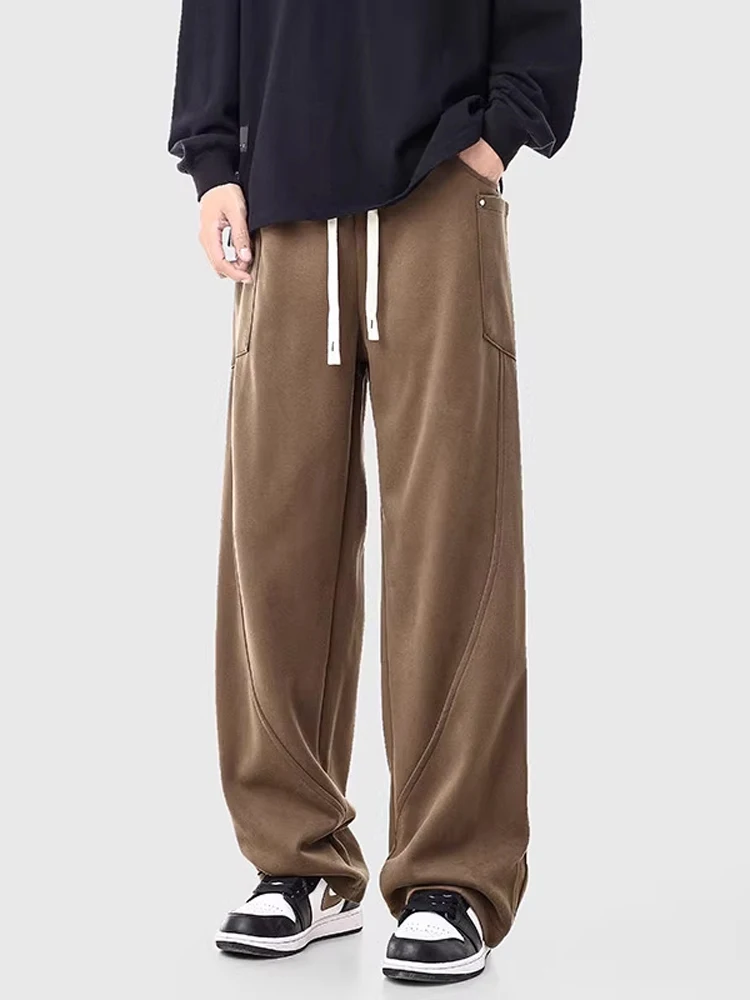 

American Vibe Men's Sport Pants Drapey Loose Straight Casual Trousers Trendy Haome Autumn Spring Seasonal Faionable
