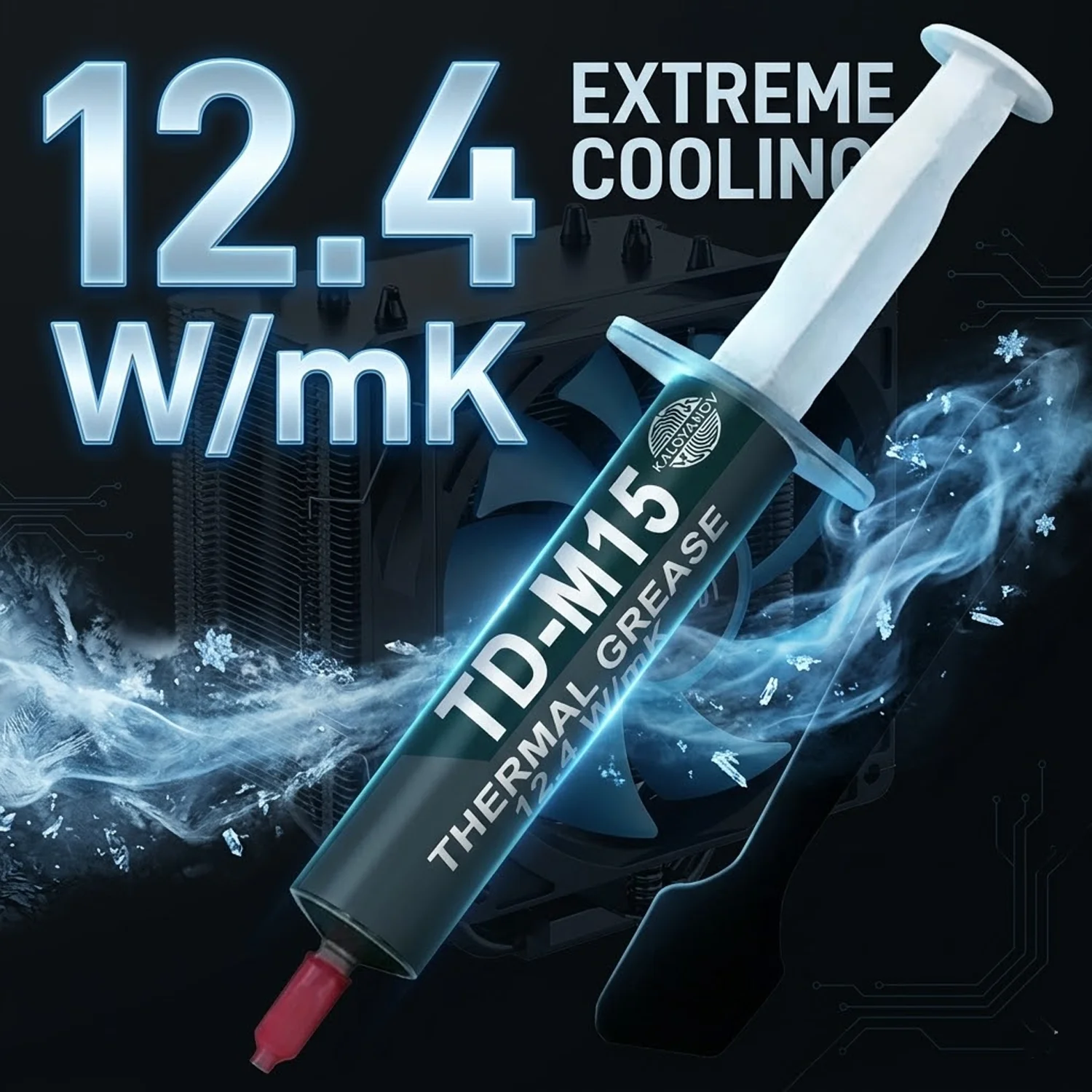 12.4W/mK High Conductivity Thermal Paste Grease with Spatula for CPU GPU Laptop PS5 Gaming PC Processor Heatsink Cooling Kit
