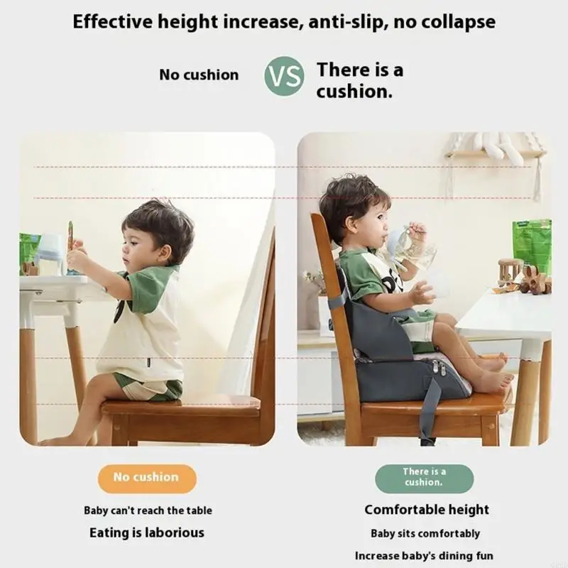 Q22D كراسي تناول الطعام للأطفال، وسادة مقعد السيارة، تصميم ناعم من البوليستر، سهل الصيانة