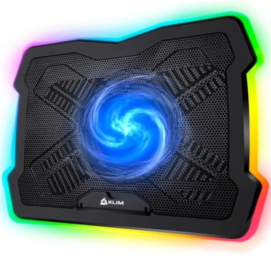 

Ultimate - Охлаждающая подставка для ноутбука с RGB-подсветкой и LED-ободом - Новинка - Игровой кулер для ноутбука - Вентилятор с питанием от USB - Очень стабильный и бесшумный - Для ноутбуков S-серии