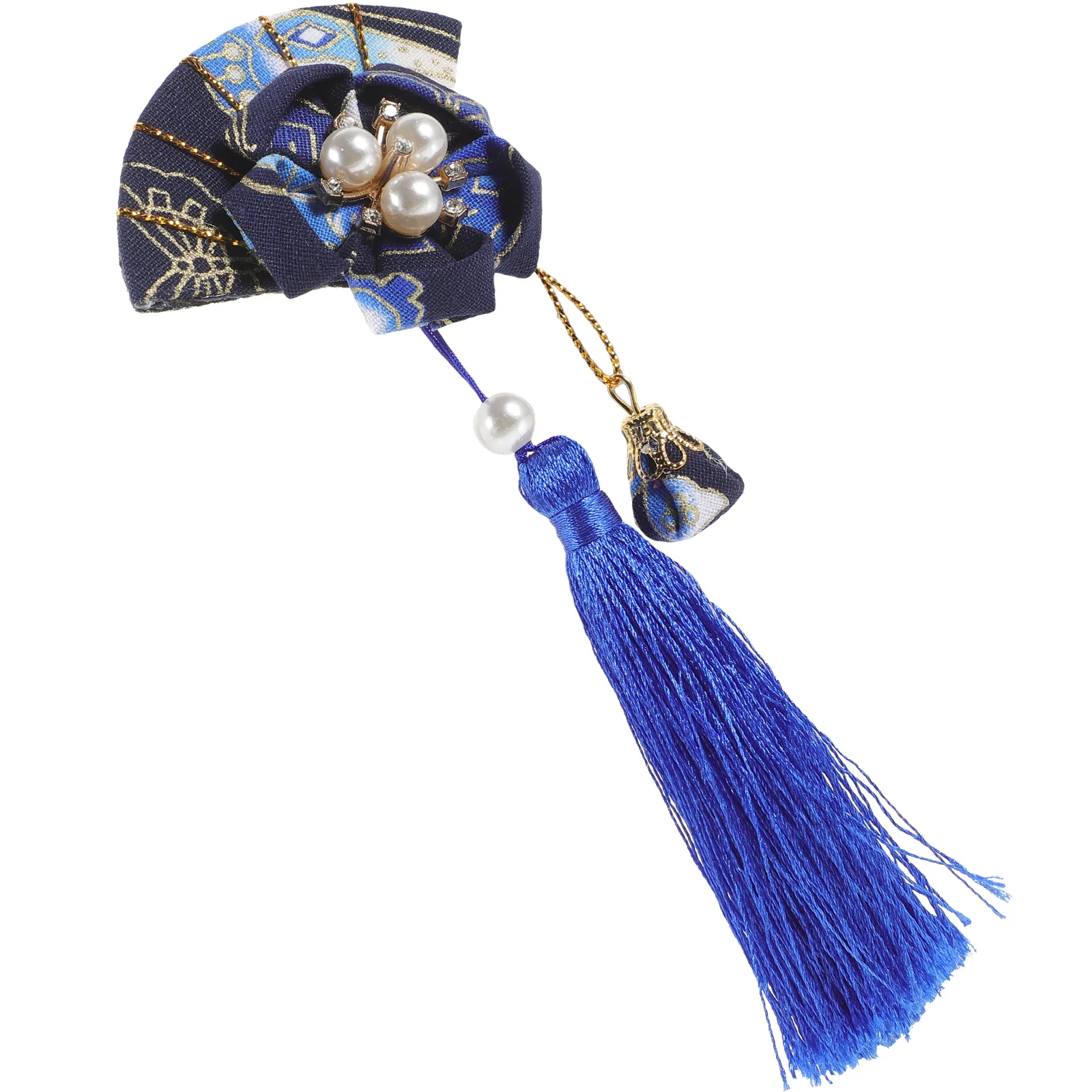 

Японская заколка для волос с кисточкой в виде веера, традиционная заколка для косплея, фестивальная вечеринка, аксессуары для волос Hanfu, заколка с веером