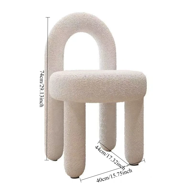 Cute Stylish Vanity Chair, Luxury Makeup Stool, Elegant Dressing Seat Perfect for Girls' Bedroom Decoration - view 5