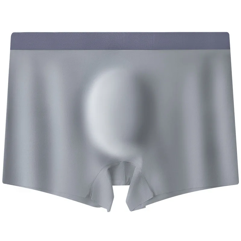 

Мужские трусы-боксеры больших размеров из тонкого бесшовного дышащего ледяного шелка с антибактериальной гиалуроновой кислотой 7А, приятные для кожи