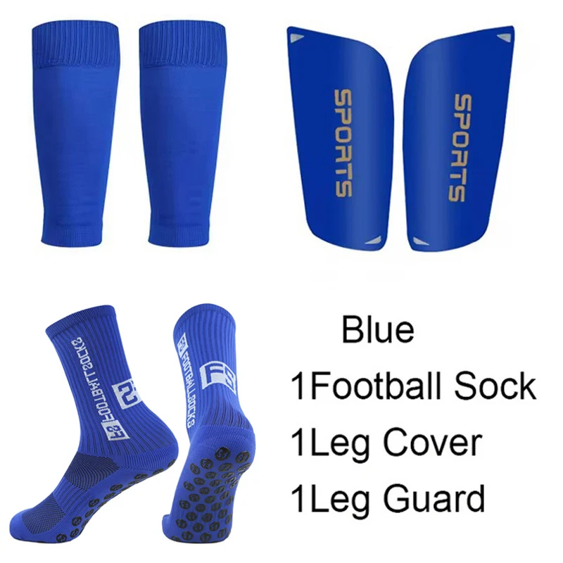 3 pares conjunto anti deslizamento meias de futebol para homens esportes ao ar livre aperto meias de futebol caneleiras caneleiras de futebol meias guarda mangas
