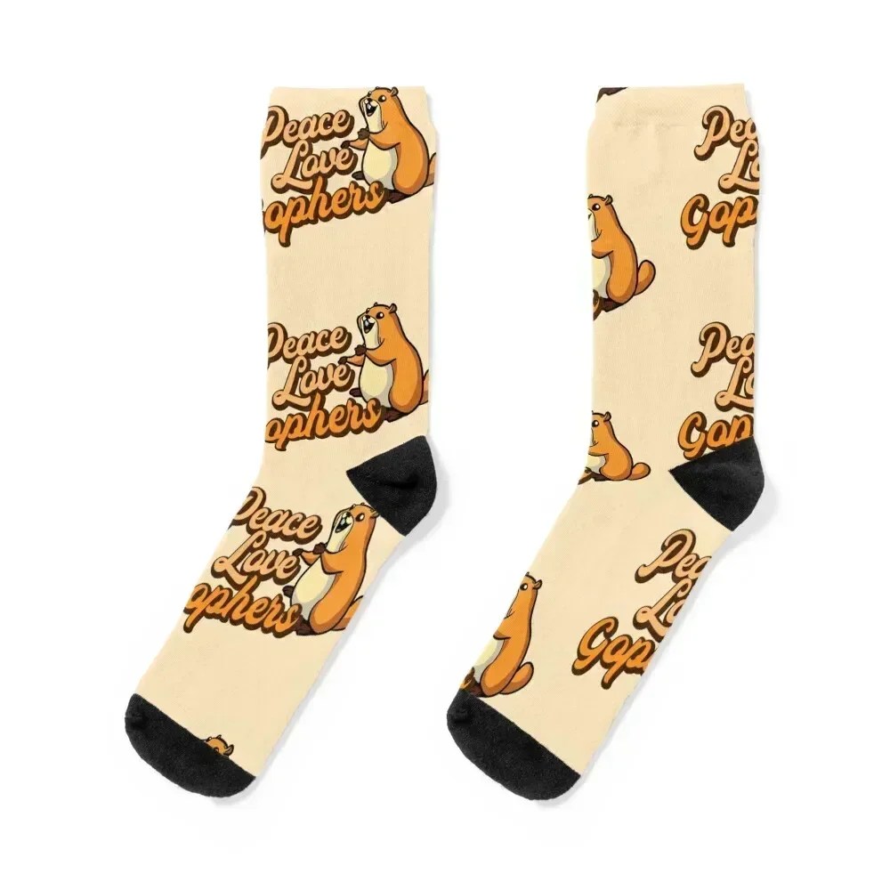 

Peace Love Gophers. Socks football Sports moving stockings happy Socks Man Women's