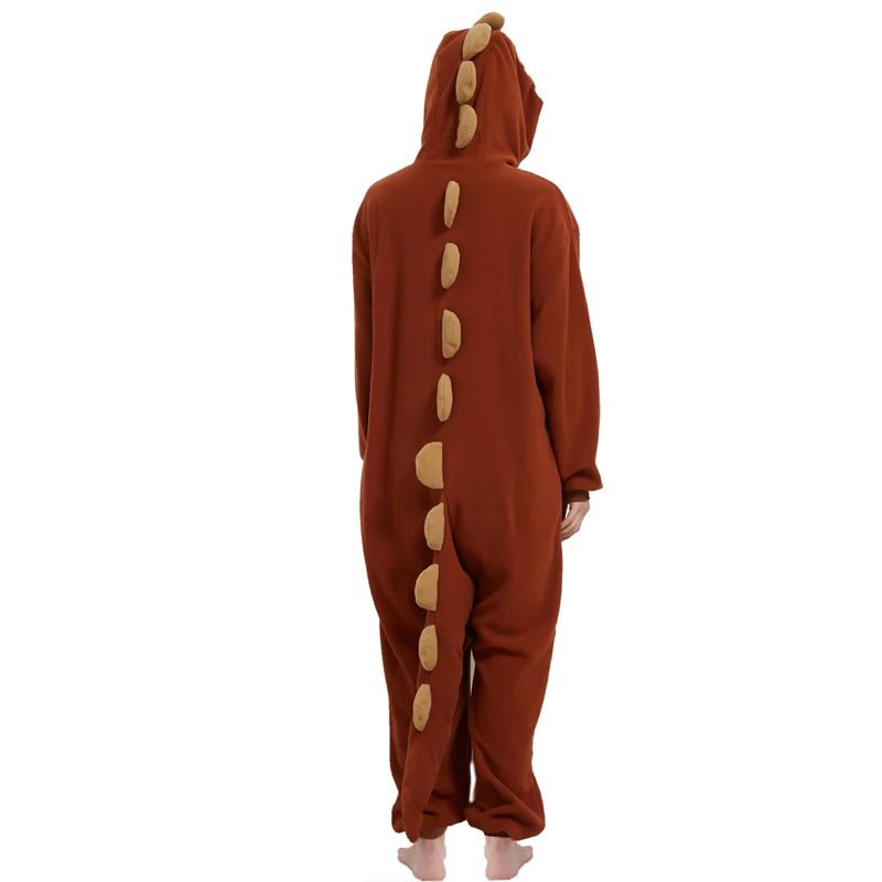 Dinosaur adult animal zipper one-piece kigurumi pajamas autumn and winter cartoon hooded home clothes unisex Dinosaur costume