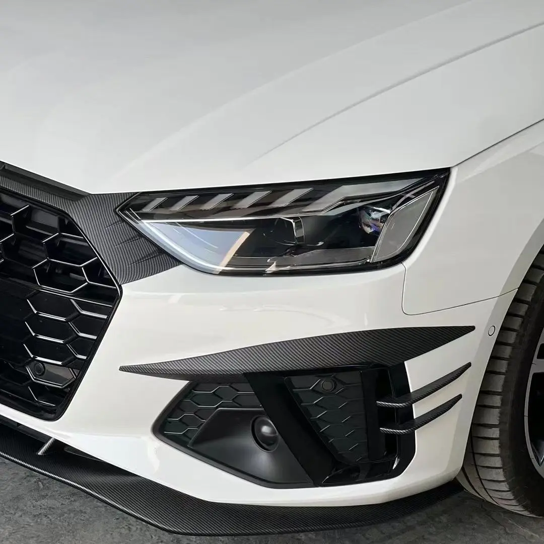 Passend für 20-25 Modelle des Audi A4/S4, Modifiziert mit Abt Sport-Style Nebelscheinwerfer-Augenbrauen-Spoiler, Frontstoßstangen-Dekoration