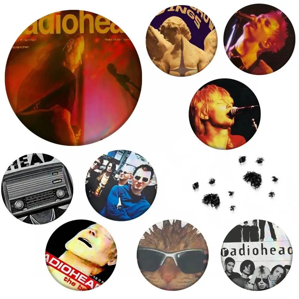 Popular Music Rock Band R-Radiohead Badge Tinplate Meme Round Brooch For Hat Bag Creative Lapel Jewelry Accessories Gifts