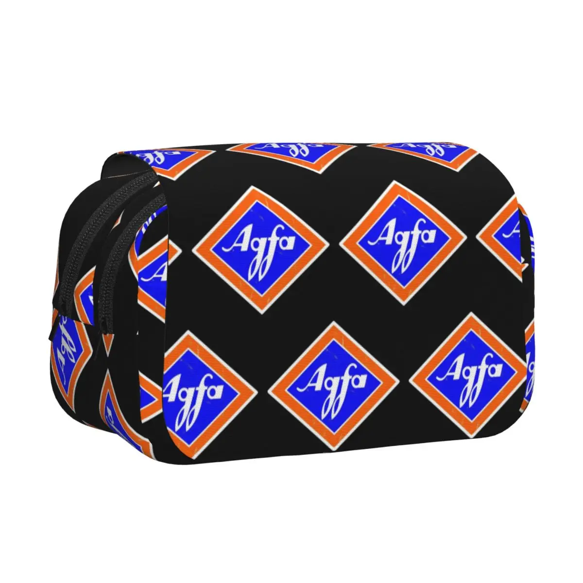 Retro Agfa Film Logo From 1960s Pencil Case Pen Holder Hard Shell Leather Big Capacity Pen Box Pencil Bag for Boy Girl Gifts