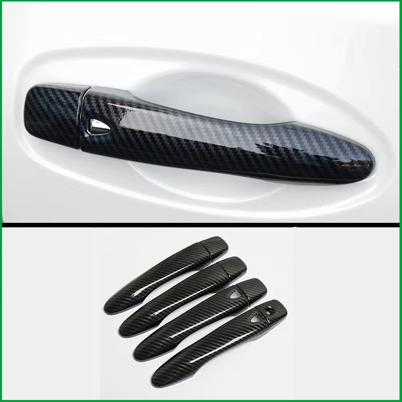 

For Nissan X-Trail Rogue T32 2014-2019 ABS CARBON FIBER LOOK DOOR HANDLE BOWL COVER CAP STICKER TRIM MOLDING STYLING AUTO PARTS