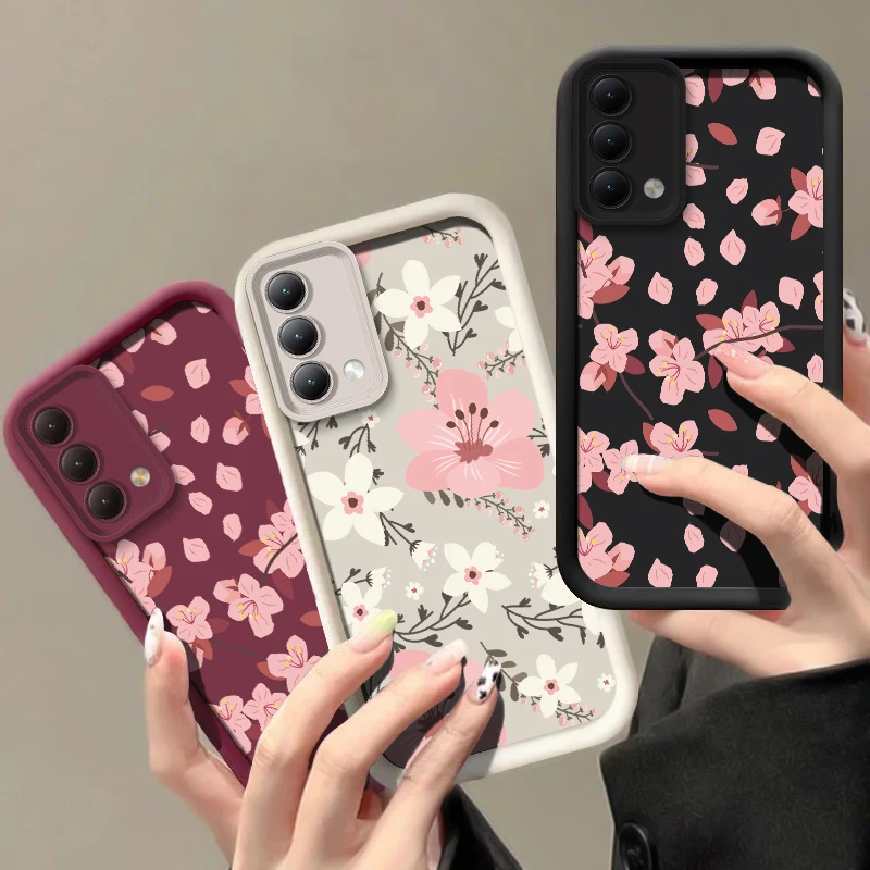 حافظة هاتف سميكة من السيليكون لهاتف انفينيكس تكنو كامون 40 برو 30 20 سبارك 20C 10 Pro 6 Go 2024 2023 2022 Pova 7 غطاء غير لامع على شكل زهرة