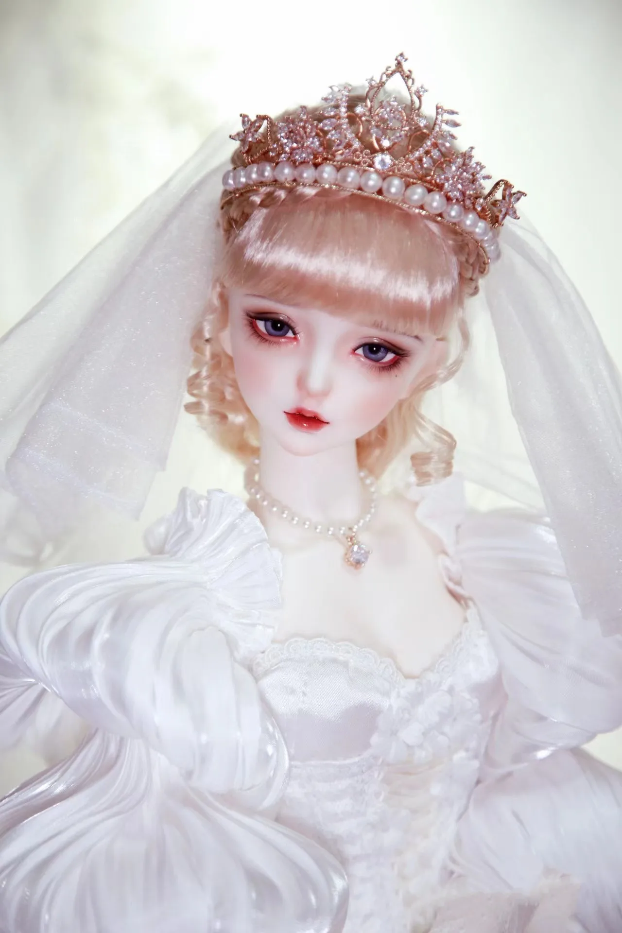 Dress Wedding Tiara Crystal Little Crown Head Jewelry 1/3 Bjd Doll Headdress