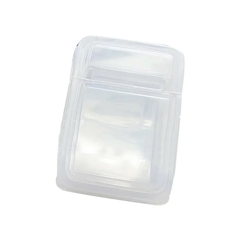 Transparent Flip Small Card Storage Box Clear Card Sleeve Protector Case Box For Popcorn DIY Korean Idol Photo Card Organizer