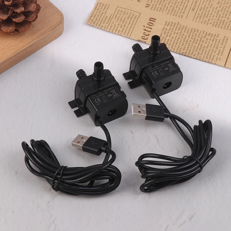 Pompa acqua USB DC senza spazzole ultra silenziosa 5V 1W 130L/H Ascensore 100CM Fontana sommergibile Acquario Micro pompa acqua di circolazione