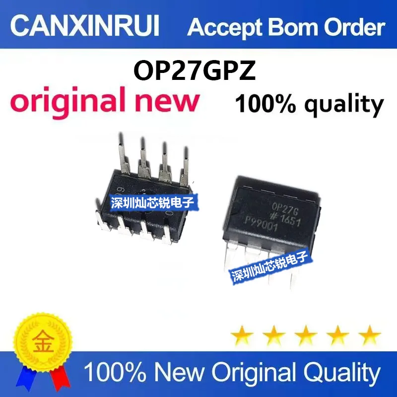 (5-100pieces)Brand new original OP27GPZ OP27G DIP8 low-noise operational amplifier IC