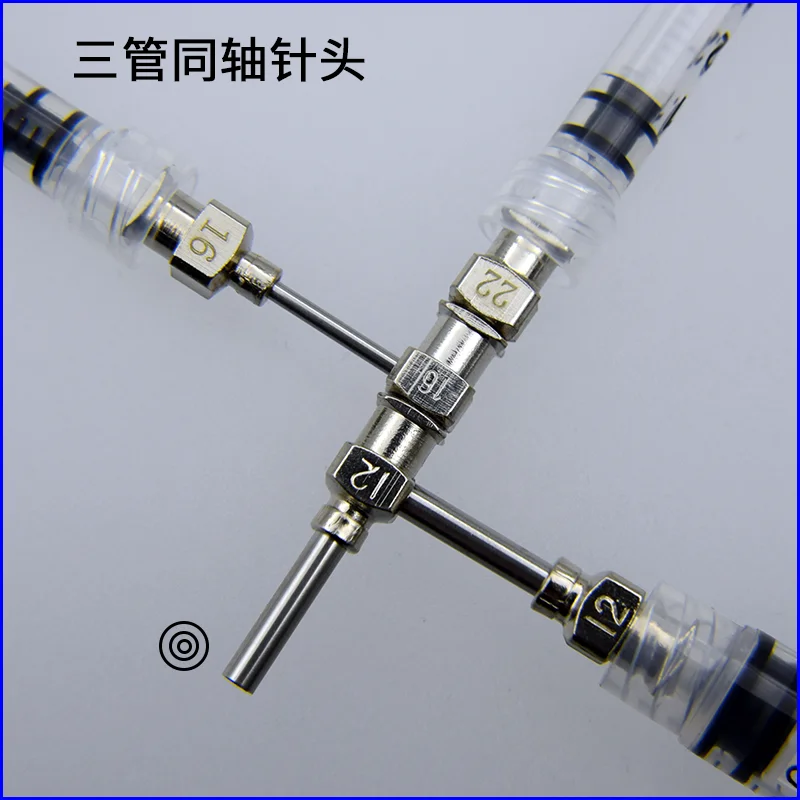 Three Tube Coaxial Needle Tip 3D Printing Needle Tip Electrospinning Needle Tip Melting Wet Process Shell Core Skin