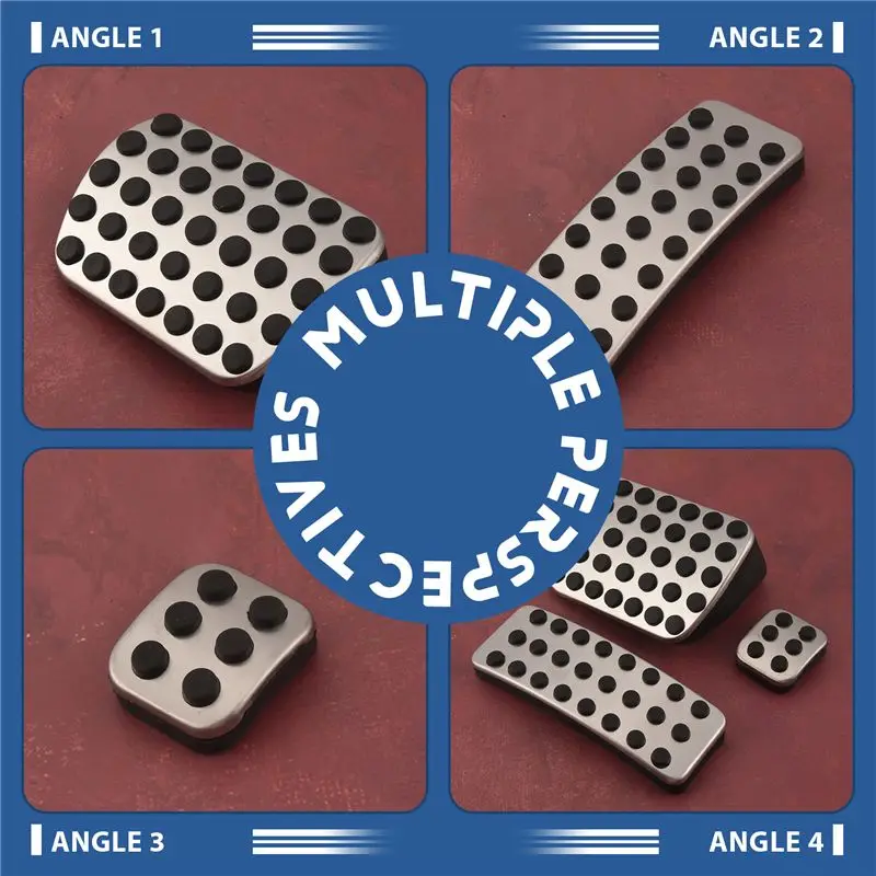 A56P-Stainless Steel Sport Brake Pedal Pads Cover For Mercedes Benz 2006-2012 M-Class W164 2007-2013 GL-Class X164 2006-2012