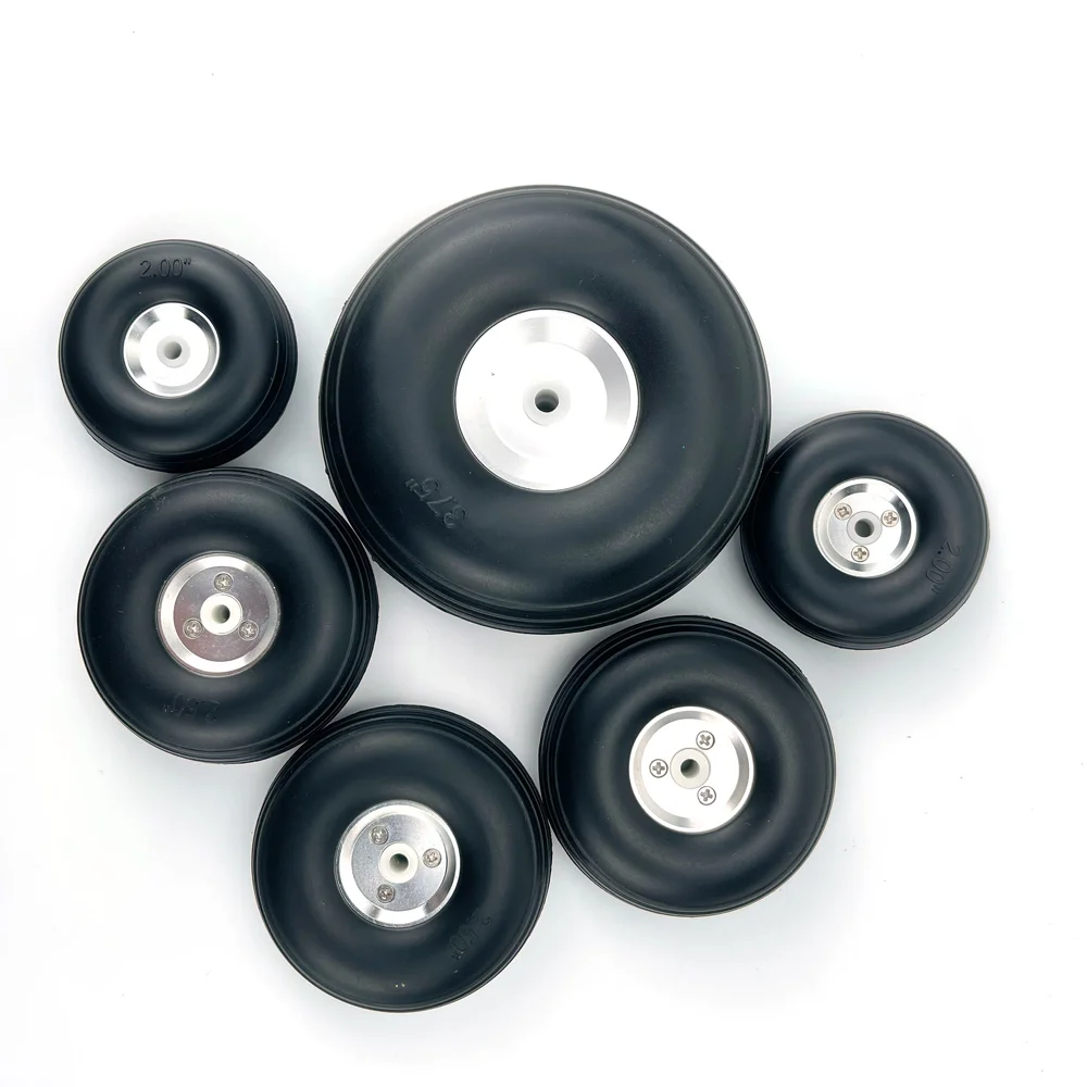 1 Pairs PU Wheels W/ Aluminum Core Alloy Hub 1Inch/1.25/1.5/1.75/2/2.25/2.5/2.75/3/3.25/3.5/3.75/4/4.5/5 \