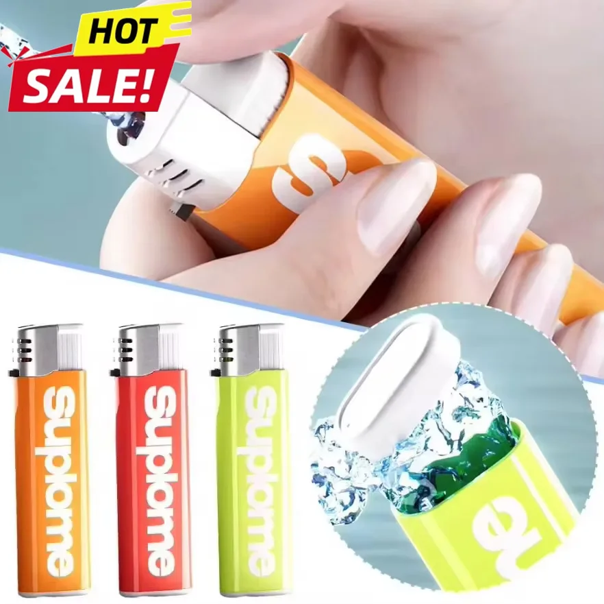 Kids Toy Lighter Water Gun Press To Spray Water Party Trick Or Treat Prank Gadgets Funny Press Type Toys Lighter Small Water Gun