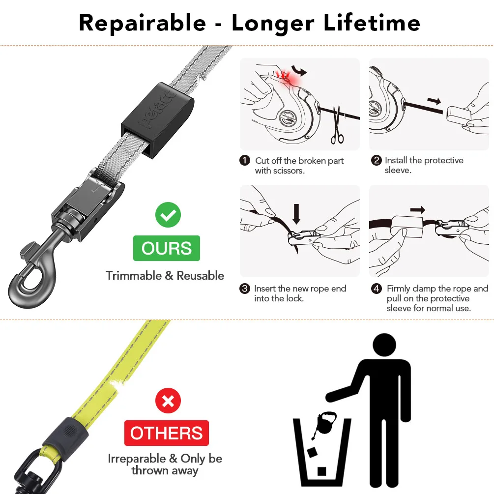 Retractable 4M 170KG Super Bearing Pet Collar Leashes Automatic Dog Leash Puppy Outdoor Walking Running Lead Roulette For Dogs