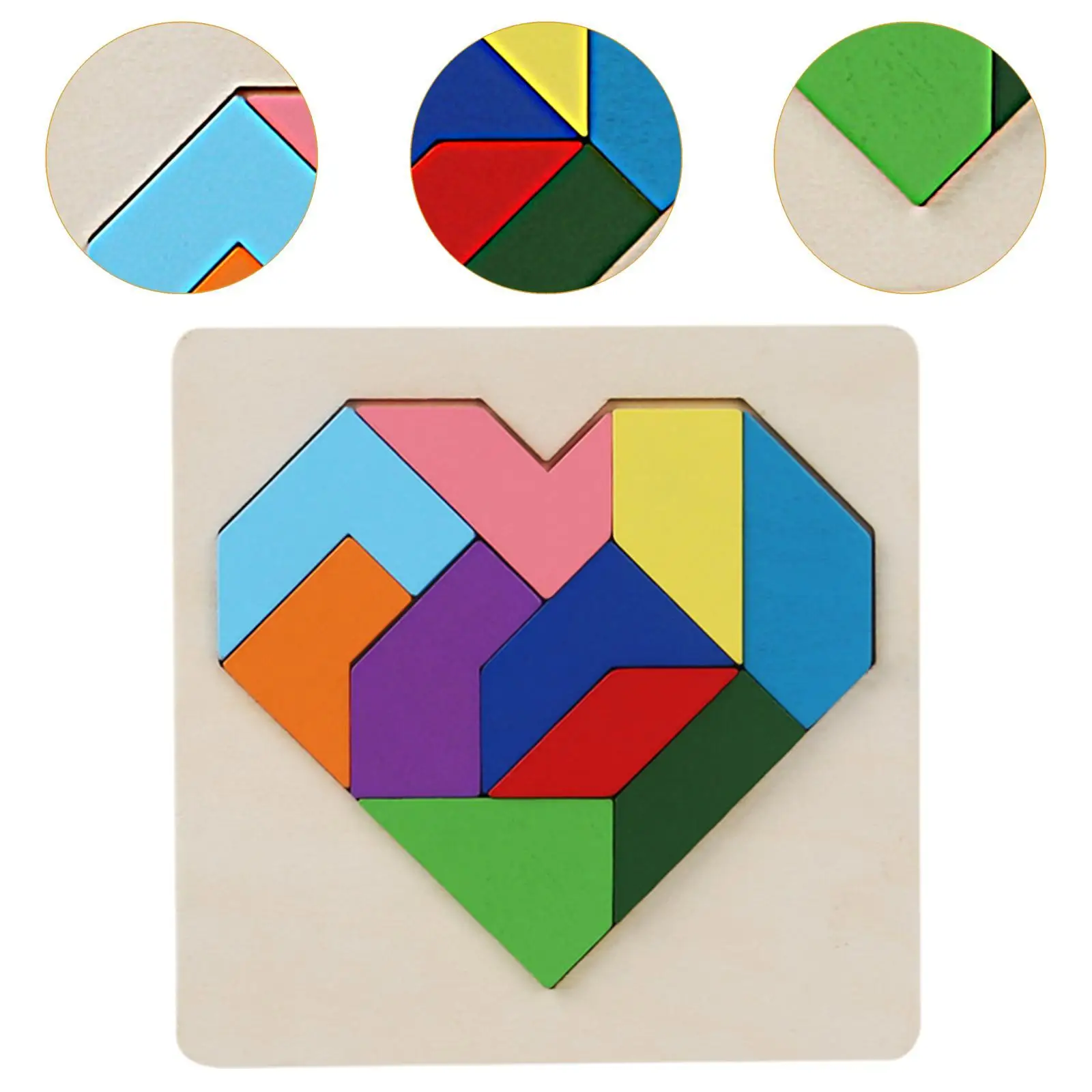 Wooden Block Puzzle Logical Game, Travel Games, Intelligence Fun Shape Pattern Block Educational Puzzle for Boys Girls