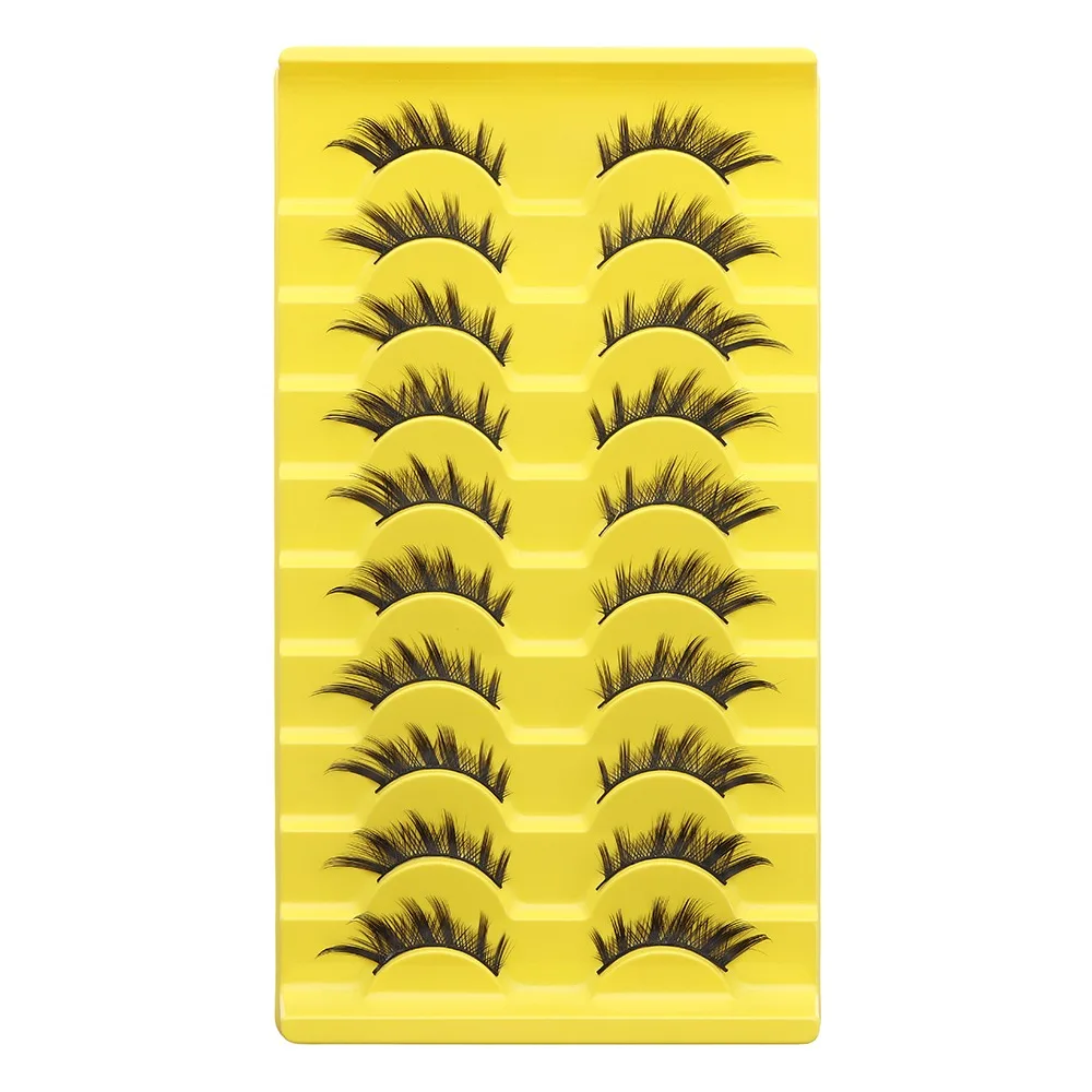 New 3D Mink Fake Lashes Natural Handmade Eyelashes Wispy False Eyelashes Makeup Eyelash Extension