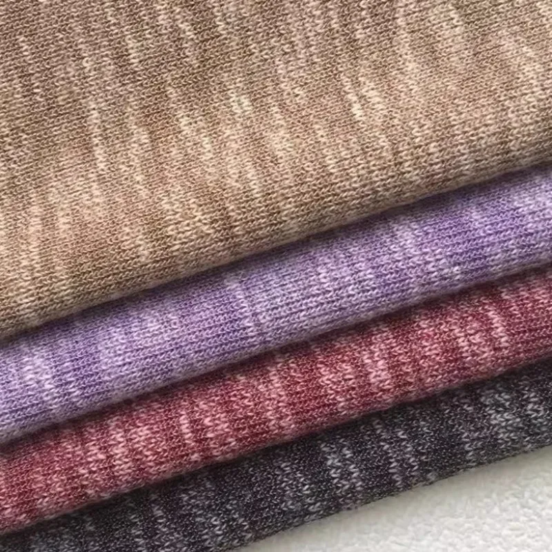 

1meter Ribbed Knitted Fabric Snowy Cotton Soft Thermal Stretch Autumn Winter Accessories Clothes Handmade DIY Home Material