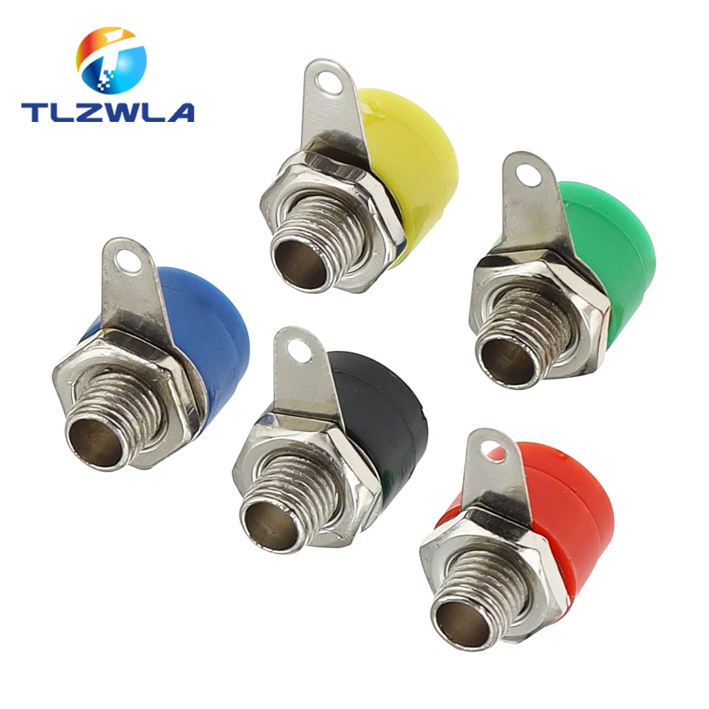 10 sztuk 4MM bananowy słupek wiążący gniazdo bananowe adapter wtyczki DIY czerwony zielony żółty czarny niebieski
