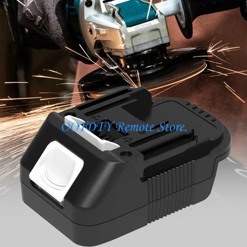 18V Battery Adapter, Repair-Ready Rail-Mount Body for Pack Transfer on 18V Tool Base, Release Lever, ABS Housing, Black Finish