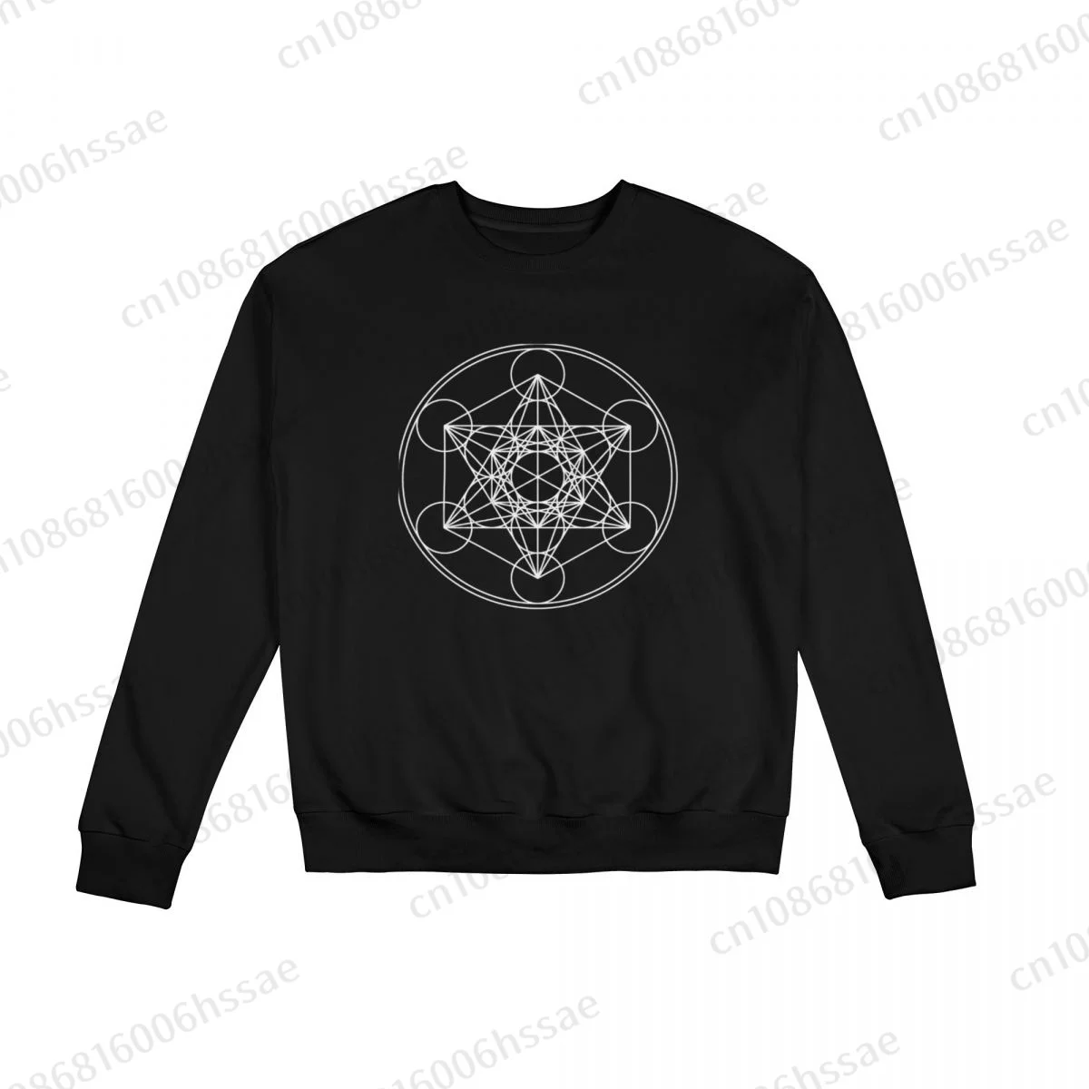 

Metatrons Cube Flower Of Life Men Woman Fall Winter Sweatshirt Round Neck Long Sleeve Length Casual Top