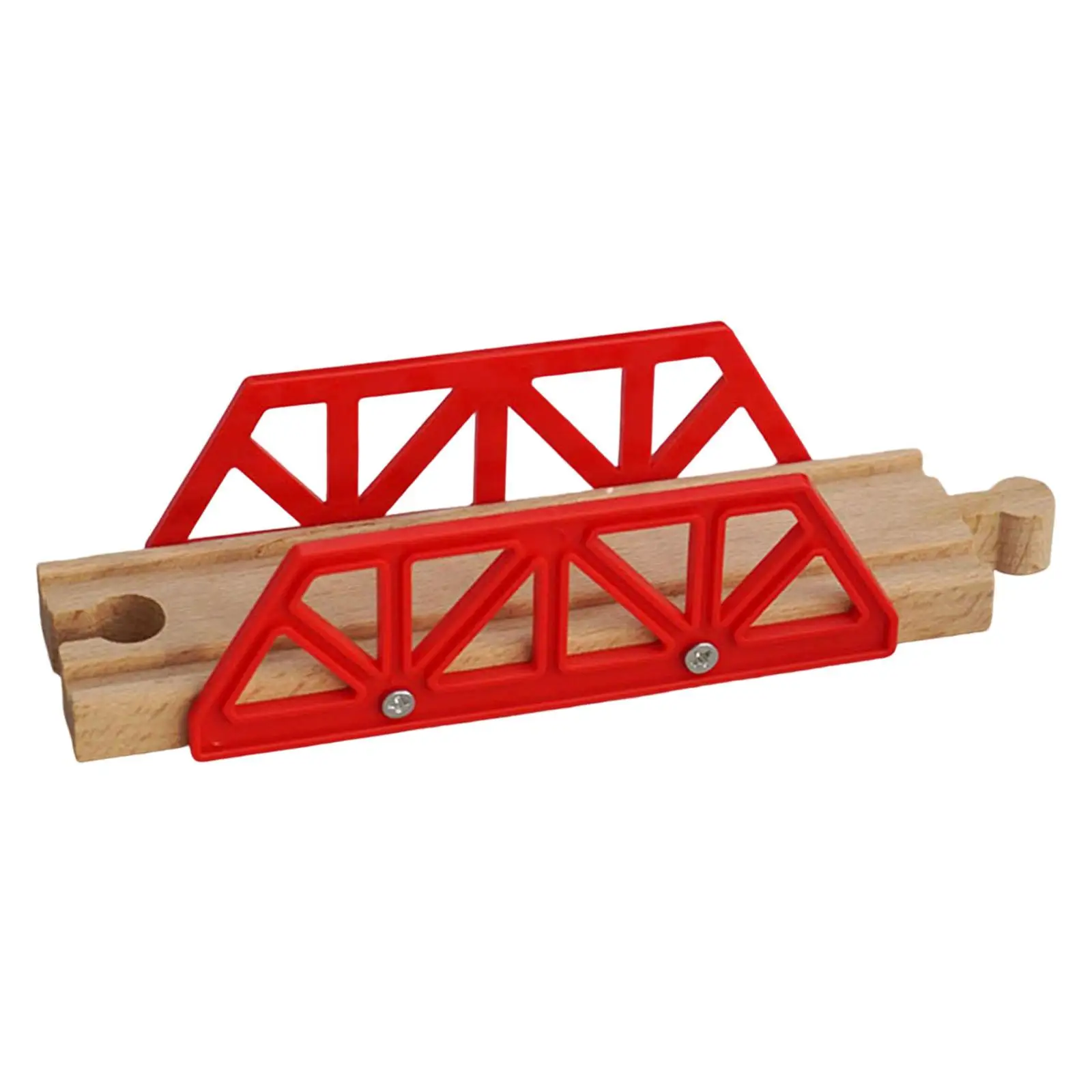 2x accesorios de puente de pista de madera, regalo de bricolaje para niños, Escuela B