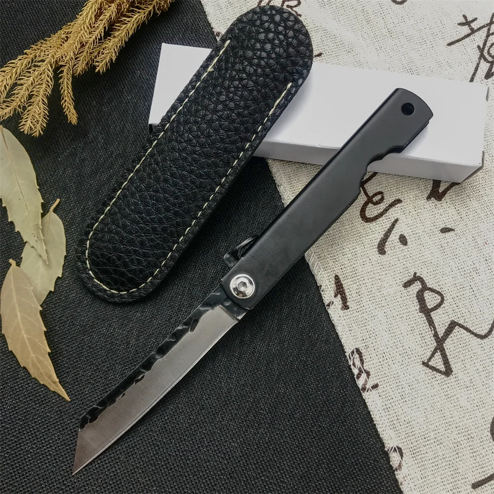 

Higonokami Damascus Steel Tanto Blade Folding Knife Aluminum Handle Outdoor Camping Knives Tactical Hunting EDC Collection Tools