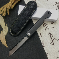 Higonokami Damascus Steel Tanto Blade Folding Knife Aluminum Handle Outdoor Camping Knives Tactical Hunting EDC Collection Tools