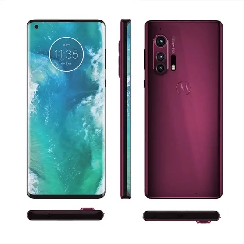 موتورولا موتو إيدج + XT2061 5g شاشة الهاتف الذكي 5000mAh 6.67 بوصة AMOLED 18W شحن 108MP كاميرا سنابدراجون 865 هاتف مستعمل