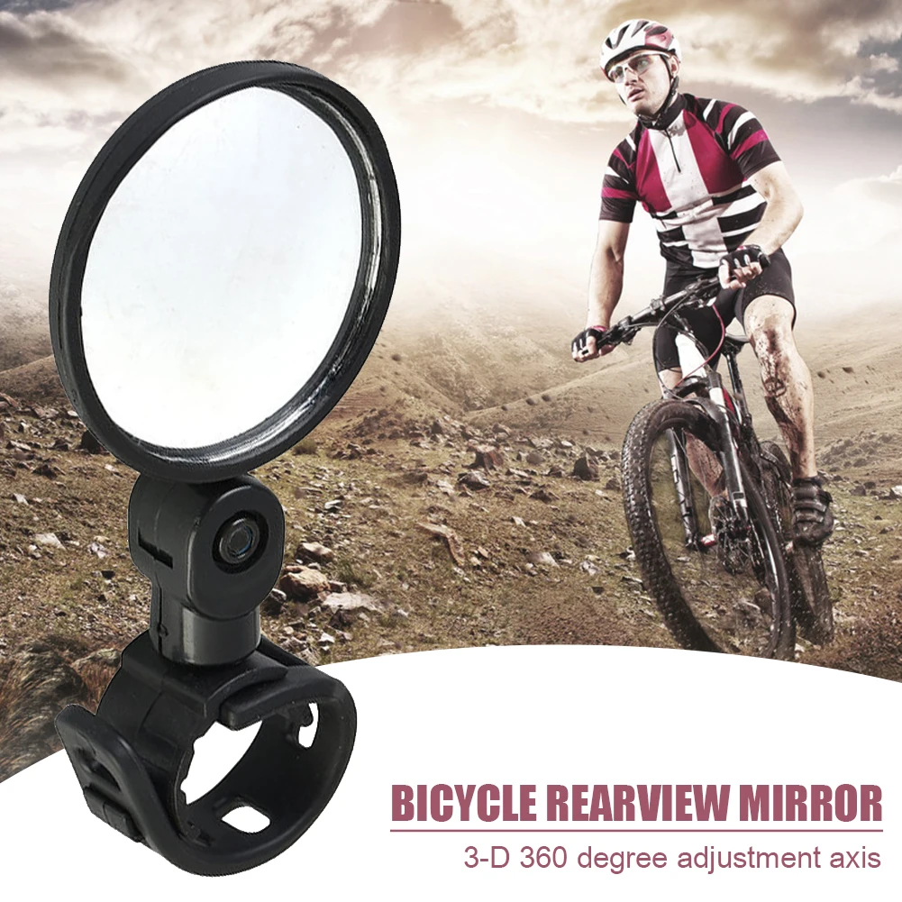 2/4PCS MTB Bicycle Handlebar Convex Rear View Mirror Adjustable Mountain Bike 5cm Small Round Rearview for Cycling Accessory