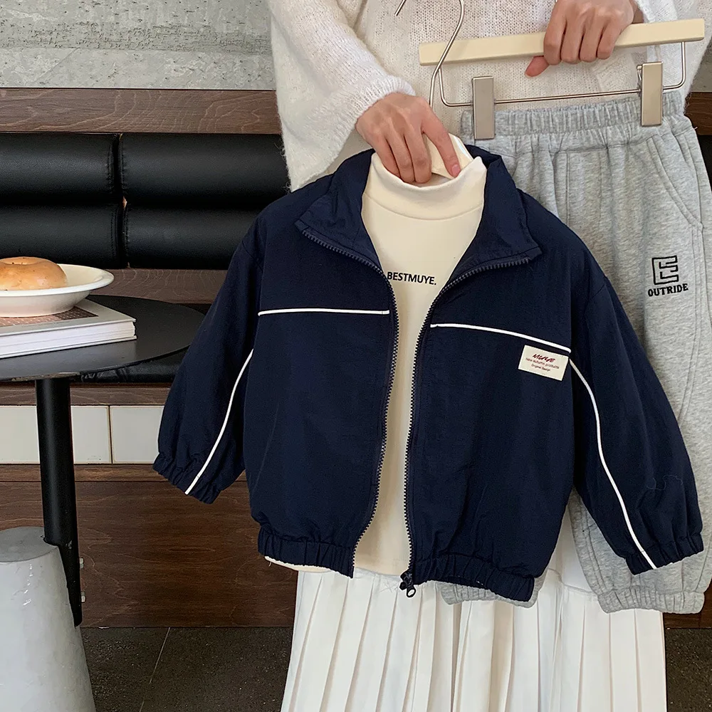 

Осенне-зимняя детская бейсбольная куртка для маленьких мальчиков, повседневное утепленное пальто для маленьких мальчиков, корейская детская куртка от 3 до 9 лет, пальто из ветрозащитной ткани