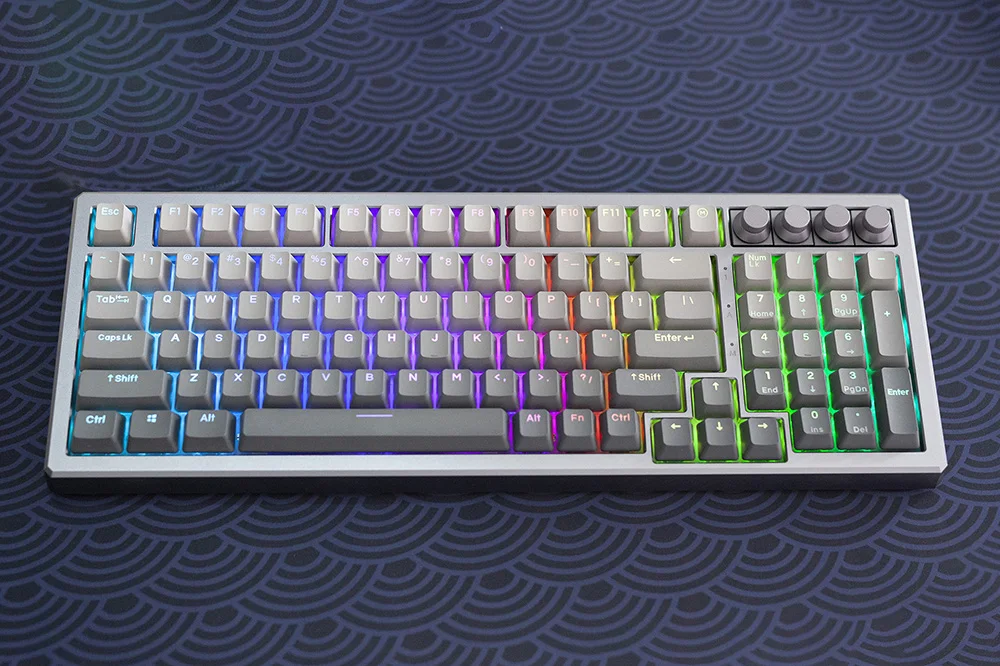 Imagem -04 - Pbt Cinza Mote Gradient Keycap Top Side Font Dye Doubleshots 87 Tkl 104 Bm60 Xd68 Csctc75 Bm87 Bm65 Csctc75 Vn96