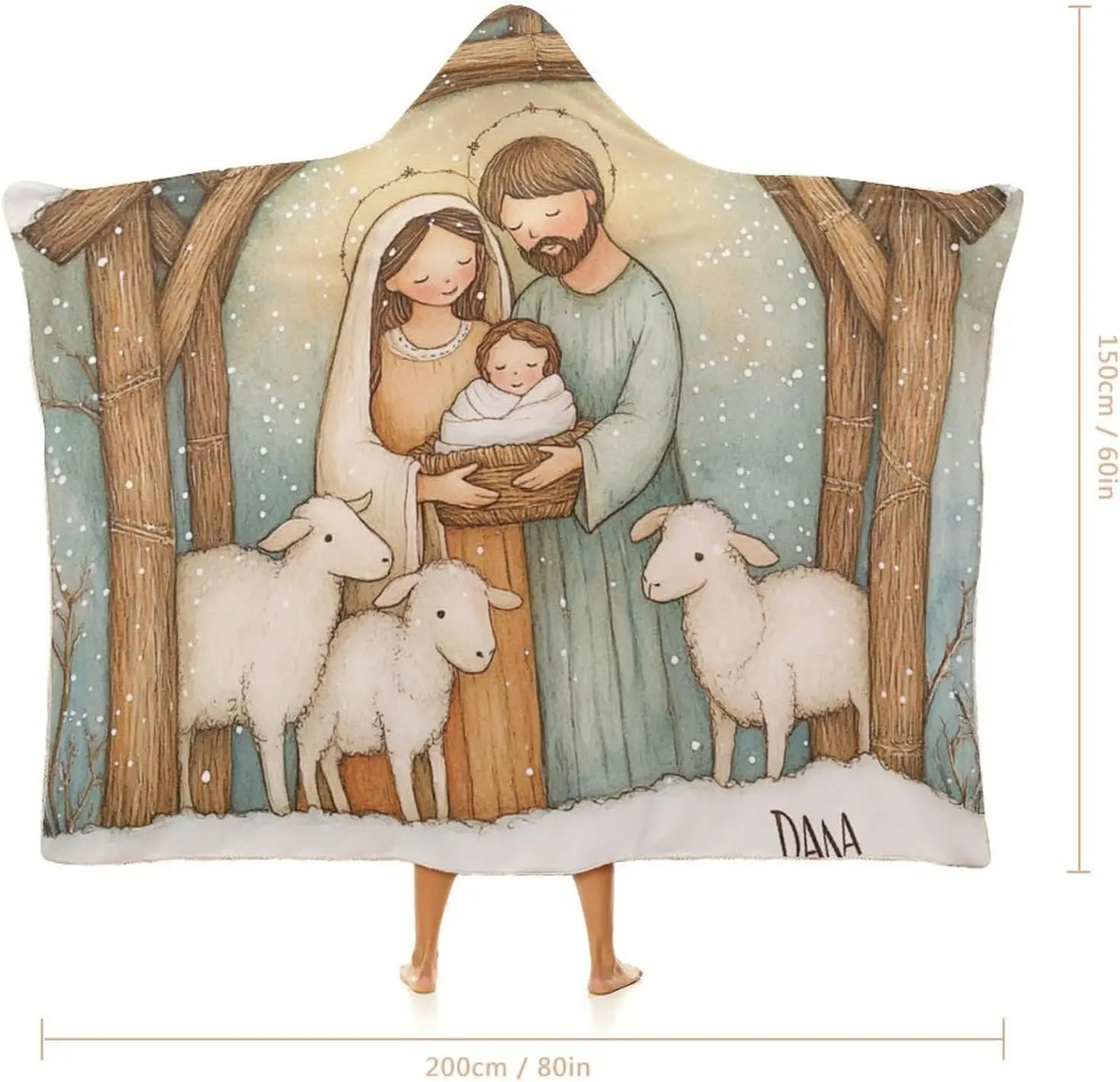 Wearable Blanket Personalized First Christmas Dachshund Dog Plush Warm Fluffy Blanket Holiday Pet Gifts Hooded Blankets