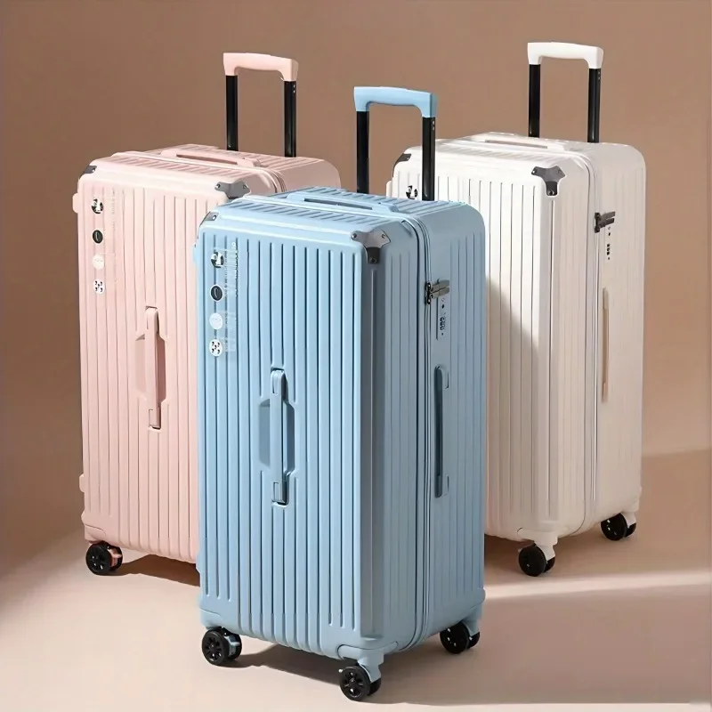 New Large Capacity Thickener PC Large Size Lightweight Carry-on Suitcase with Luggage Case Travel Bag Anti-Fall Unisex