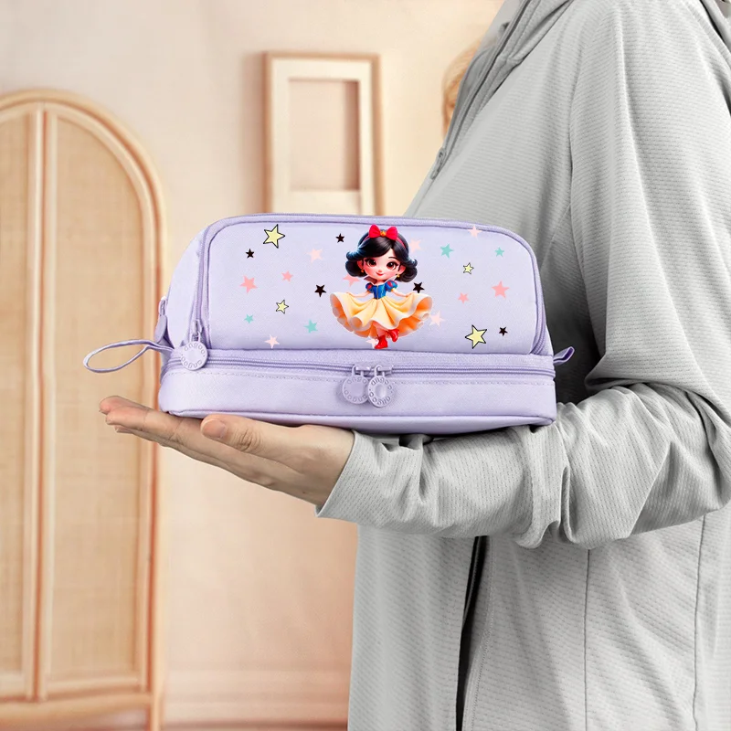 مقلمة أميرات ديزني أورورا سنو وايت مقلمة أرييل إيلا سعة كبيرة صندوق رصاص صندوق أدوات مكتب متعدد الوظائف #4