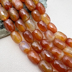 13x18MM 22PCS Large Faceted Natural Red Agates Barrel Nugget Beads For DIY Jewelry Making MY230923