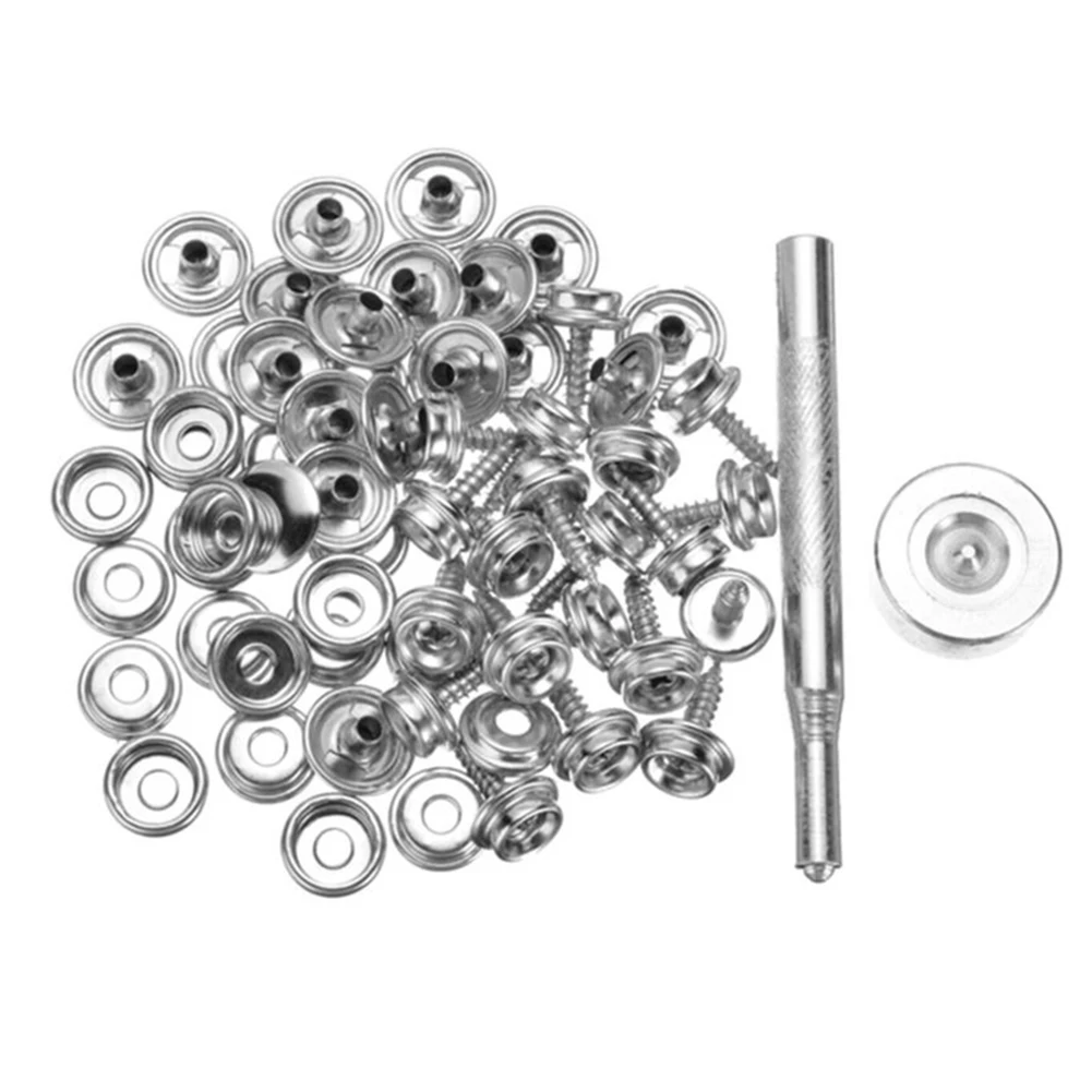 Universal Metal Screws Snaps For Tent Professional Boat Cover Buckle With Setting Tool For Awnings