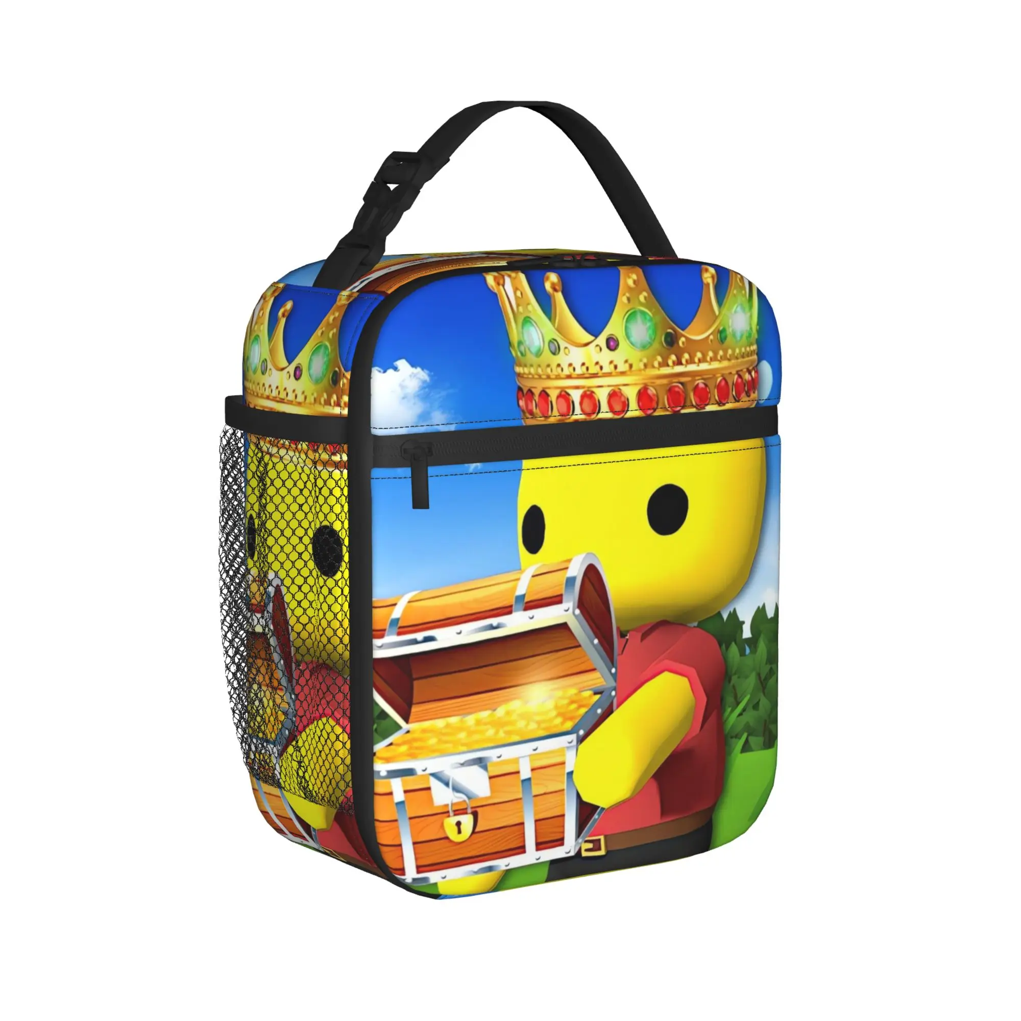 Wobblys Life Gaming Funny Lunch Bag For Men  Graphic Lunch Box Funny Office Cooler Bag Portable Oxford Thermal Tote Handbags