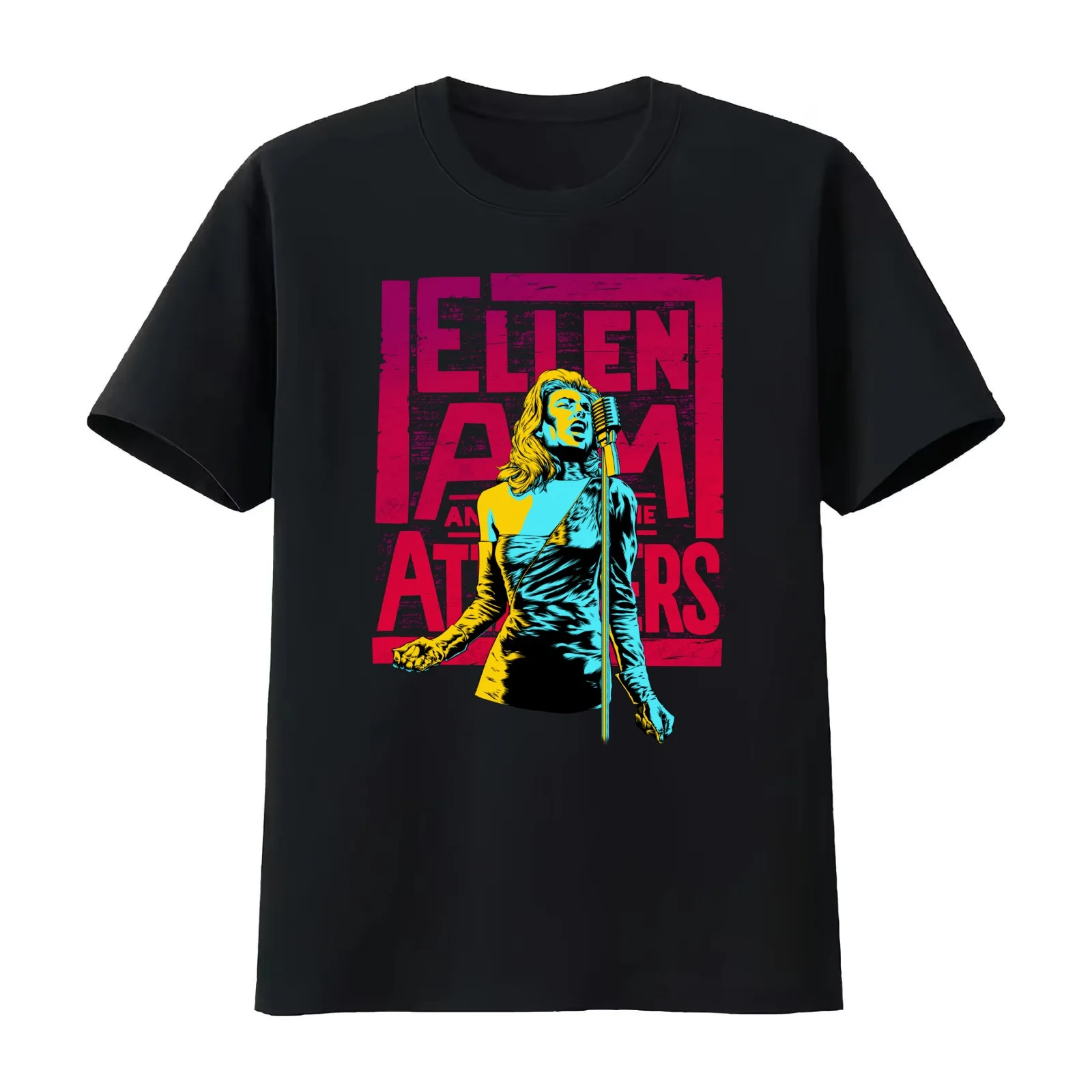 Ellen Aim and the Attackers T-Shirt Summer Casual Cotton Tee Oversized Streetwear Tops Vintage Graphic Print 100% Cotton